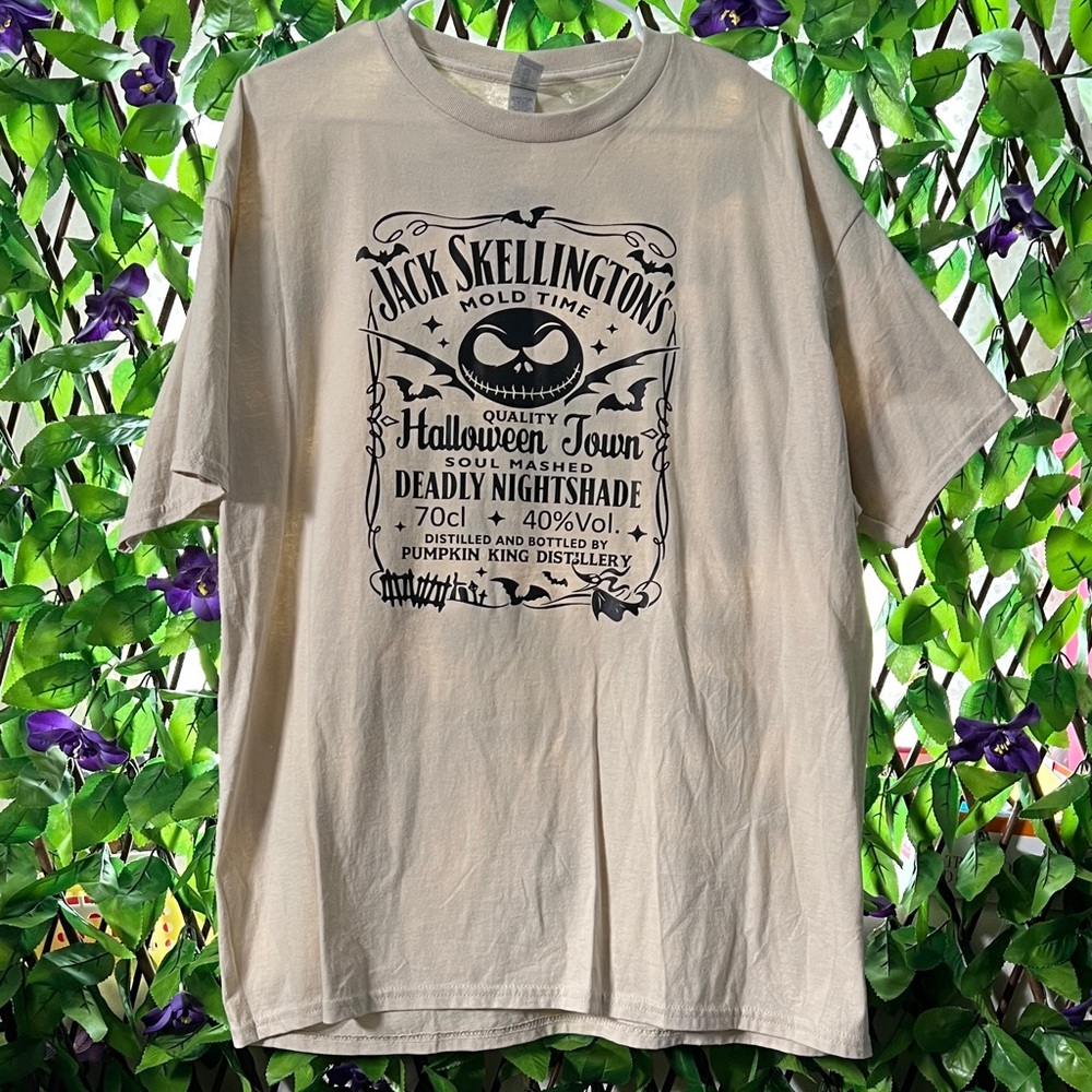 Gildan Cream Jack Skellington T-Shirt